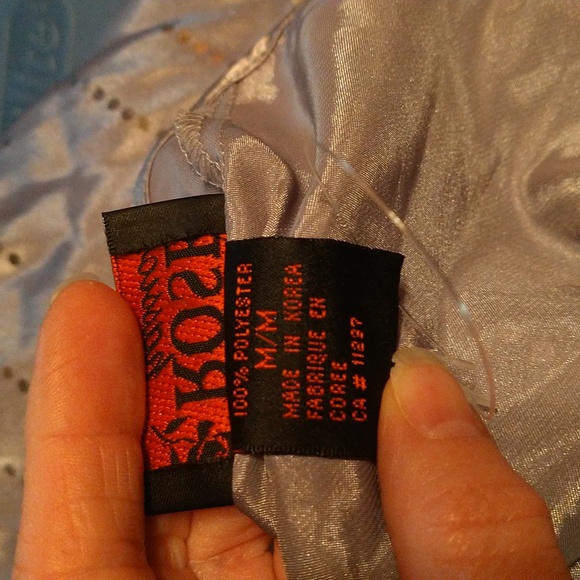 Long length, low back silver chemise - Picture 5 of 6